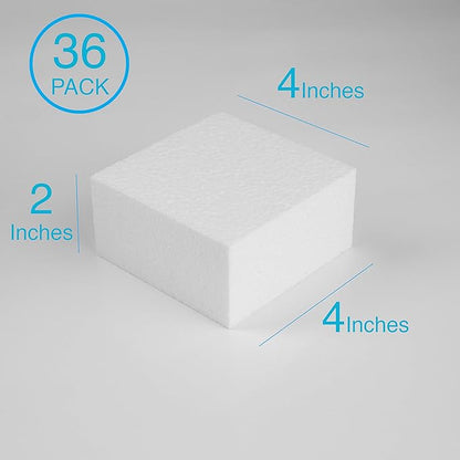 Silverlake 4x4x2 Craft Foam for Styrofoam Block Projects (36-Pack)