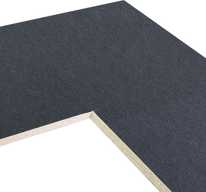 Craig Frames B573 Pre-cut Mat Board for 12x15 Print, 16x20, Graphite Black