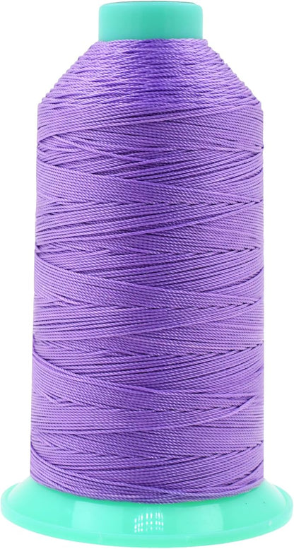 Mandala Crafts Bonded Nylon Thread Lilac Heavy Duty Sewing Threads - 800 YDs Size 277 840D T270 Tex 270 Thread for Leather Jeans Weaving Outdoor Marine Upholstery Threads