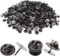 260 Set Pin Backs, Blank Pins Scatter Butterfly Clutch Pin Holder Enamel Pins Locking Backs Tie Tacks Jewelry Backings Clasp for Brooch Lapel Hat Uniform Badges Tie Tack (10mm, Black)