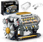 V8 Engine Building Kit for Adults, Build Your Own MOC Mini V8 Engine Model Toy for Display, Compatible with Lego Car Set, STEM Building Project for Teens & Kids Boys 8-14 (692 PCS)