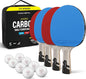 PRO SPIN Ping Pong Paddles - Professional Level Table Tennis Rackets with Carbon Fiber for Superior Control | 7-Ply Blade, Premium Rubber, 2.0mm Sponge | Includes Protector Case