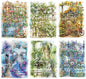 90Pcs Manor Fence PET Stickers, Vintage Garden and Floral Stickers for Scrapbooking, Journaling, DIY Crafts, with Organizer for Easy Storage