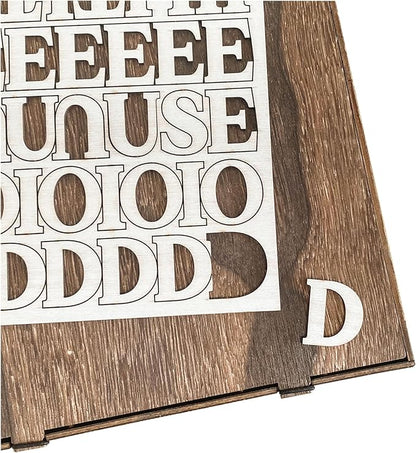 706 Pieces 1 Inch Wood Alphabet Letters Wooden Numbers Mini Capital & Lowercse Letters with Rustic Storage Box for Home Decor Spelling Education Homemade Crafts Party Gifts