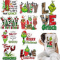 Christmas Iron on Decals Transfer, Funny Christmas Heat Transfer Stickers Iron on Patches for Clothes T-Shirts Pillow Cover Hoody Bag Xmas DIY Craft Supplies Vinyl Stickers