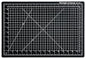 Dahle Vantage 10671 Premium Self-Healing Cutting Mat, 12"x18", 1/2" Grid, 5 Layers for Max Healing, Perfect for Crafts & Sewing, Black
