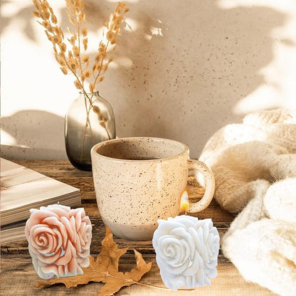 Rose Candle Silicone Molds Valentine's Day Handmade 3D Candle Molds for Candle Making, Silicone Epoxy Resin Mold, Ornament Mould for DIY Candle Soaps Home Decor