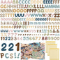221 Pcs Bulletin Board Letters Round Alphabet Number Punctuation Symbol Combo Letter Cutouts Classroom Decoration for School Classroom Chalkboard Poster Board(Boho Round)