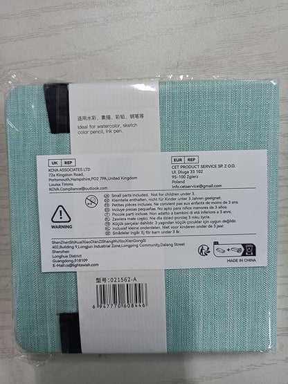 Lightwish Square Watercolor Journal,100% Cotton,300gsm/140lb,Acid-Free,24 Sheets Hot Press Watecolor Sketchbook for Artists Adults Students,4.7 * 4.7 Inches(Light Green)
