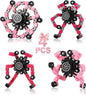 Fidget Toys for Girls, Birthday Gifts for 4 5 6 7 8 9 10 11 12 Year Old Girls Boys, Pink Transformable Fidget Spinners for Kids, Stocking Stuffers for Kids Adults Party Favors Toy