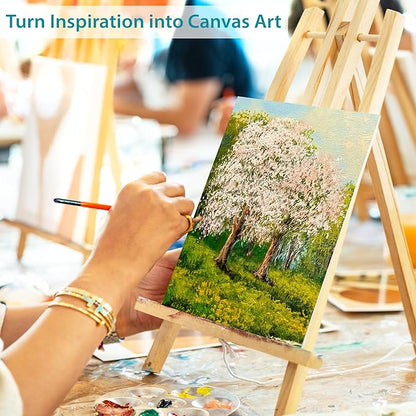 KEFF Canvas Boards for Painting - 5x7 24-Pack Bulk Canvas Panels, 100% Cotton Triple Primed Small Canvases for Painting Supplies, Acrylic, Oil, Watercolor & Tempera