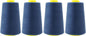 Mandala Crafts 4 Pack of Serger Threads Cones Spools - 40S/2 24000 Yards Polyester Denim Threads for Sergers Machine and Overlock Quilting Sewing Machine