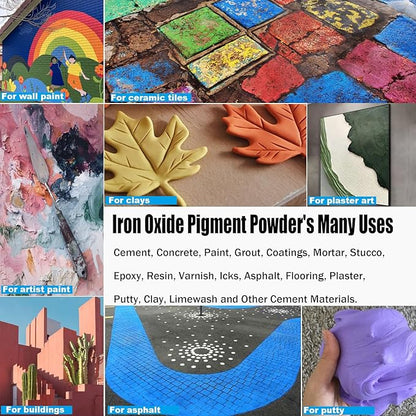 Concrete Cement Red Iron Oxide Pigment Powder, Dye Color for Brick, Tile, Clay, Lime, Mortar, Grout, Plaster, Paint, Bath Bombs (Red, 4.0lb)
