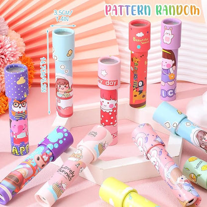 Chivao 20 Pcs Classic Kaleidoscopes Educational Toys for Party Favors Fun Kaleidoscope Toy for Stock Stuffers Bag Fillers Birthday Party School Classroom Prizes, Random Colors (Cute Style)