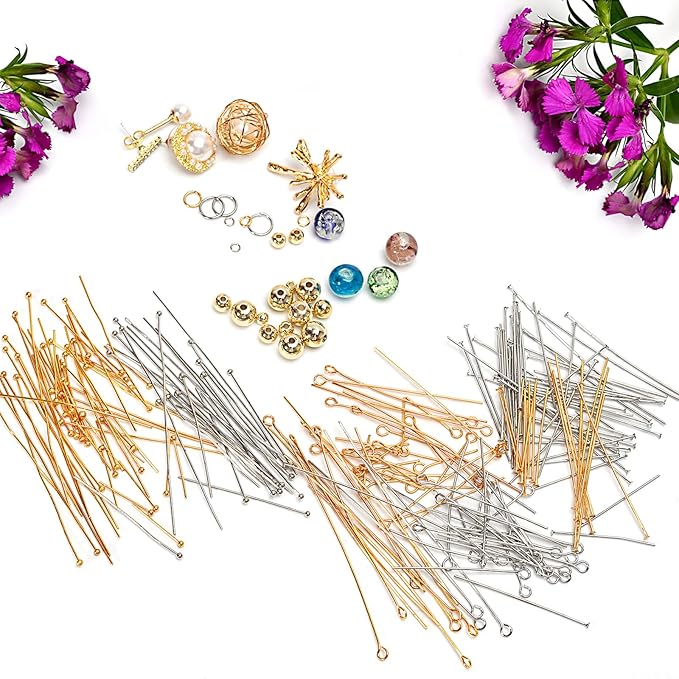 150pcs Silver Filled Eye Pins Non Tarnish Craft Earring Bracelet Jewelry Making Accessories Supplies (30mm (1.18in), Silver-Eye Pin)