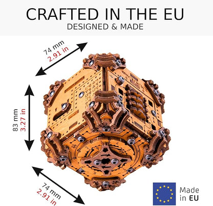 WOODEN.CITY Tesseract's Secret - Wooden Puzzle Box for Adults - 3D Brain Teaser Puzzle Kit - Escape Room in a Box Challenge - Unique Gift for Men & Women - Made in EU