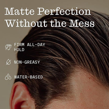 Firsthand Supply Hair Clay Pomade for Men & Women – Matte Clay Finish & Extra Strong Hold – Non-Greasy, Water-Based Organic Pomade – Easy to Restyle – Ideal for Short to Medium Hair Length – 3oz