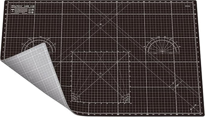 Self Healing Cutting Mat A1 24"x36" – Double Sided 5-Ply Craft Mat for Sewing, Quilting, Fabric, Scrapbooking – Black/Gray