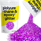Hemway Polyurethane & Epoxy Resin Glitter 100g / 3.5oz Metallic Crystal Flake Additive for Flooring Jewelry Tumblers Glass Pigment - Extra Chunky (1/24" 0.040" 1mm) - Purple Holographic