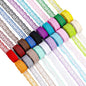 Swpeet 20 Rolls in Total 200 Yards 2.2cm×10 Yards Colorful Lace Ribbon Unilateral Floral Pattern Fabric Lace Ribbon, Lace Trim Ribbon Crafting Lace for Wedding Decorating, Sewing Gift Wrapping