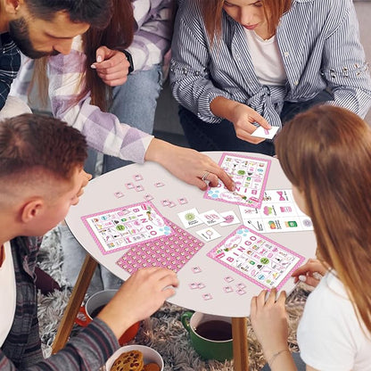 Spa Party Bingo Game Cards(24 Players), Beauty Themed Bingo Card for Family Friend Adult, Large Group Holiday Sleepover Party Activity Favor Decoration Supplies -005