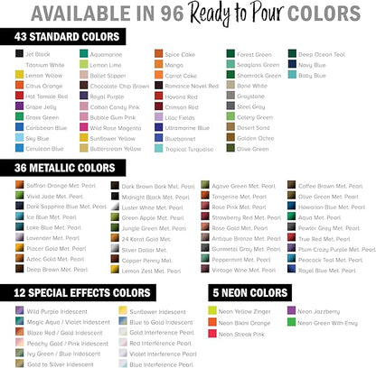 POURING MASTERS Sky Blue Acrylic Ready to Pour Pouring Paint - Premium 64-Ounce Pre-Mixed Water-Based - for Canvas, Wood, Paper, Crafts, Tile, Rocks and More