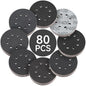 80PCS 5 inch Wet Dry Sanding Discs, Silicon Carbide Orbital Sander Hook and Loop Sandpaper 320 400 600 800 1000 1200 1500 2000 Grit, Best for Metal, Automotive Sanding