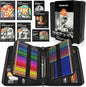 Shuttle Art 124 PCS Drawing Kit, Professional Drawing Supplies with Sketch, Charcoal, Colored, Graphite, Pastel Pencils & Sticks, Complete Drawing Tools and Paper Pads in Zipper Case for Artists&Kids