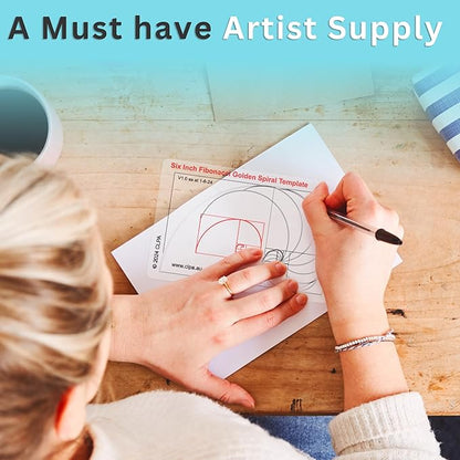 Fibonacci Spiral Stencil Template for Drawing and Drafting: A Fibonacci Spiral Drawing Tool for Artists Allows The Simple Application of The Golden or Divine Ratio for Artistic Design