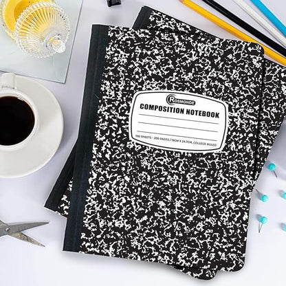 Rosmonde 1000 Pack (Pallet) Composition Notebooks Bulk, College Ruled, Pallet of Notebooks, 200 Pages (100 Sheets), 9-3/4 x 7-1/2, Bulk Notebooks for School, College & Office, 4-7 Days Transit