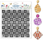 CHGCRAFT Lattice Pattern Polymer Clay Texture Sheets Geometric Flowers Silicone Texture Stamp Clay Texture Mat Modeling Pattern Pad Sheets for Jewelry and Earrings Tools, 5.5x5.5 inch