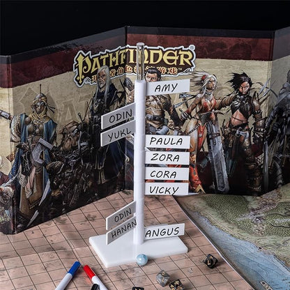 Kalami Initiative Tracker for DND, 12 Rotating Acrylic Flags Turn Tracker for D&D 5e, Pathfinder and Other Tabletop RPG, Perfect DM Gift