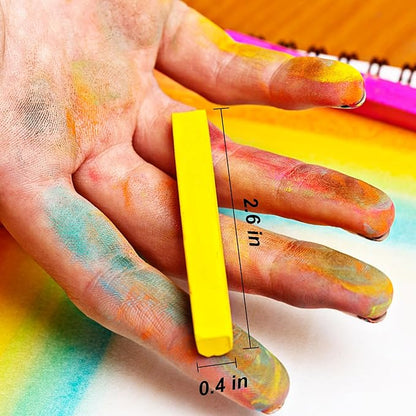 Soft Pastel Sticks, 36 PCS Vibrant Colors Chalk Sticks for Artists, Pastels Art Supplies for Drawing, Blending, and Shading