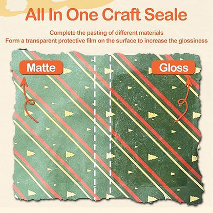 Crafts Sealer Matte Finish, 200ml All Purpose Craft Glue, Varnish, and Finish, All in One Craft Glue for Wood, Paper, Acrylic Paints, Ceramics, Fabrics, Clay (Matte)