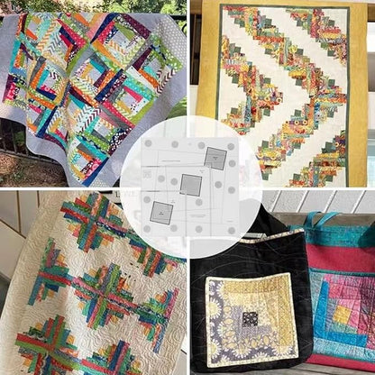 Sewing Rulers, Quilting Rulers Quilting, Curvy Log Cabin Trim Tool Finished Blocks, Template Patchwork Sewing DIY Ruler[6 inch]