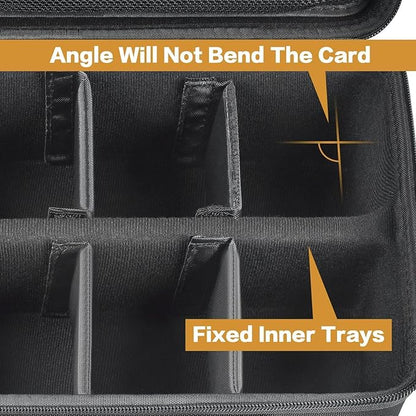 ALLPRIMO Trading Card Case Storage Box for 2700+ Cards. Deck Boxes Travel Organizer Holder Compatible with TCG/for Topps Baseball Sports/for C.A.H/for UNO/for MTG/for Yu-Gi-Oh Games -Black