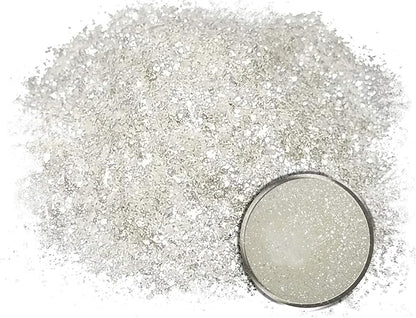 Eye Candy Pigments Premium White Mica Powder - Icicle (50gr) - for Epoxy, Resin, Soap, Paint, Woodworking, Acrylic Pouring, Bath Bombs, Fishing Lures - DIY Arts and Crafts Additive