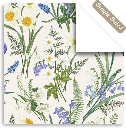 24 Sheets 12 Designs Scrapbook Paper Pad,6"×6” Single-Sided Decopodge Craft Cardstock Paper, Christmas Scrapbooking DIY Decorative Background Cardmaking Supplies.Flowers