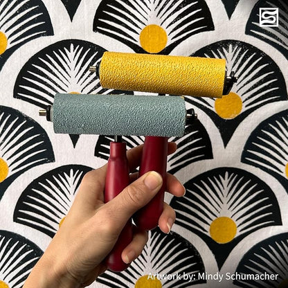 Speedball Soft Rubber Brayer, 3-Inch - Printmaking Roller Tool for Gel & Block Printing and Crafting - Made in USA