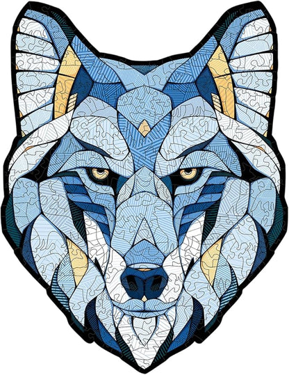 Wolf S Wooden Puzzle - a Captivating 140-piece Challenge for Puzzle Eenthusiasts and Home Décor