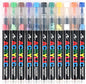 12 Colors Acrylic Paint Markers, Soft Brush Tip Pens with Direct Ink System for Rock, Wood, Fabric, Canvas, Glass, Waterproof Paint Pens for DIY Crafts, Kids & Artists