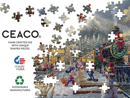 Ceaco - Thomas Kinkade - Disney - Holiday - Candy Cane Express - 1000 Piece Jigsaw Puzzle