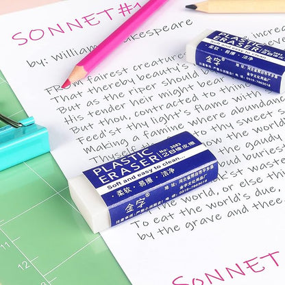 Tamaki 6 Pack Erasers, Large White Erasers for School Office, Art Eraser for Drawing