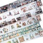 Reading Time PET Tape Set, 6 Rolls Mixed Pre-Cut and Continuous Tape with Clip, Waterproof Scrapbook Supplies for Journaling, DIY Crafts, and Planners