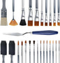 26PCS Painting Brushes Set, 5 Sets of Professional Painting Brushes for Acrylic Painting, Artist Paintbrushes for Body Face Rock Canvas, Kids Adult Drawing Arts Crafts Supplies