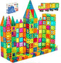 Magnetic Building Tiles, 134PCS Large Magnet Building Set,Magnetic Blocks, 3D STEM Stacking Toys, Magnets Toy for Kids Boys Girls