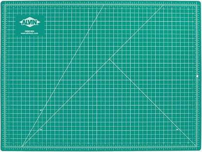 ALVIN GBM Self-Healing Cutting Mat 18 x 24 inch | Double-Sided Green/Black | 5-Layer Gridded Surface for Arts, Crafts and Sewing - Model GBM1824