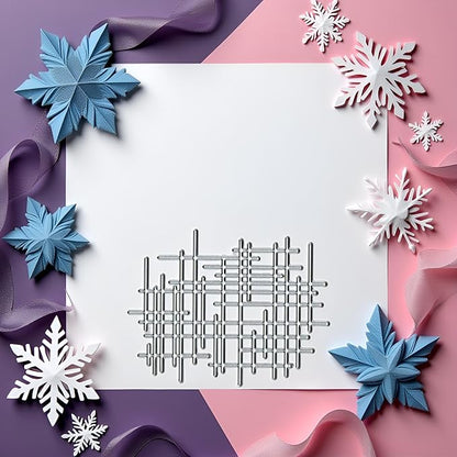1Pc Silver Irregular Lines Metal Cutting Dies for Card Making, Paper Embossing Die-Cuts Sets, DIY Scrapbooking Photo Album Arts Crafts Templates, Stencils for Holiday Christmas Decoration，Scrapbooking