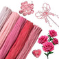 Pipe Cleaners Craft 500PCS 5 Colors Pastel Pink Pipe Cleaners Bulk 30CM Limpia Pipas para Manualidades Fuzzy Wire Chenille Stems for Arts Crafts and Creative DIY Projects Decorations