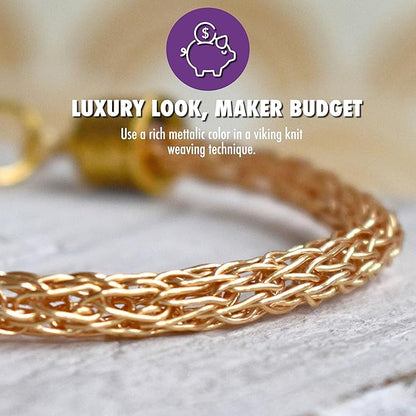 Artistic Wire, 26 Gauge Tarnish Resistant Colored Copper Craft Wire, Antique Brass, 30 yd